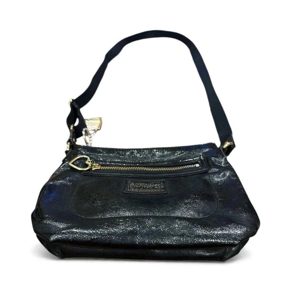 Coach poppy Elegant Black Shoulder Bag - Picture 3 of 6